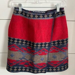 Gorgeous Vintage Karen Kane Wrap Skirt Wool size 8 Southwestern